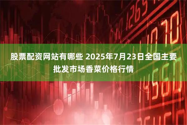 股票配资网站有哪些 2025年7月23日全国主要批发市场香菜价格行情